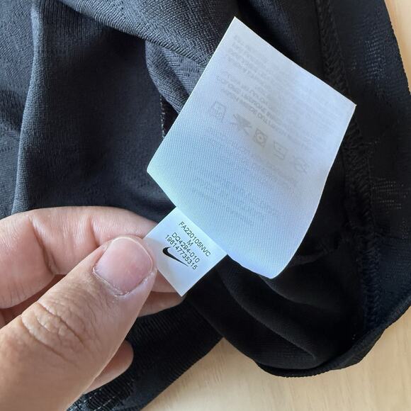 Nike Tech Pack Polo Medium Black Floral Long Sleeve Dri Fit NWT Soccer Rugby - Picture 6 of 10